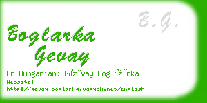 boglarka gevay business card